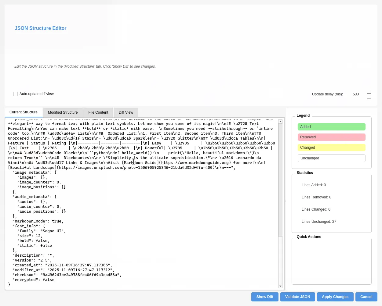 JSON Structure